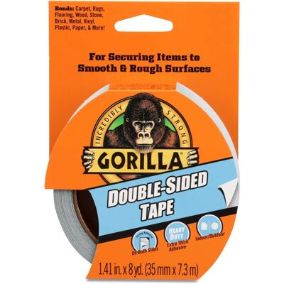 Gorilla - Double Sided Tape 7.3m - Heavy Duty - Tape Gorilla - Double Sided Tape 7.3m - Heavy Duty - Tape