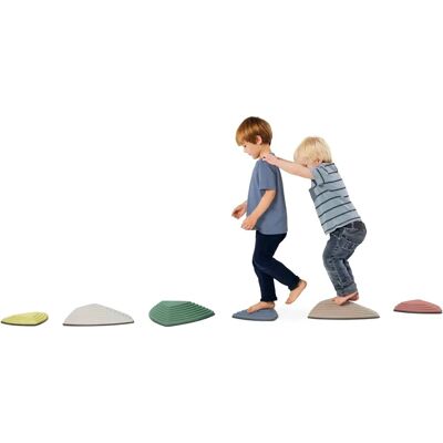 Gonge Flusssteine - Spielgeräte - 6 Steine Nordic Farben Gonge Flusssteine - Spielgeräte - 6 Steine Nordic Farben