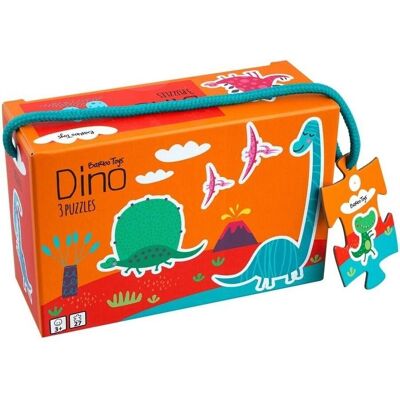 Barbo Toys - 3 Dinosaurier Puzzle - Lehrspielzeug Barbo Toys - 3 Dinosaurier Puzzle - Lehrspielzeug