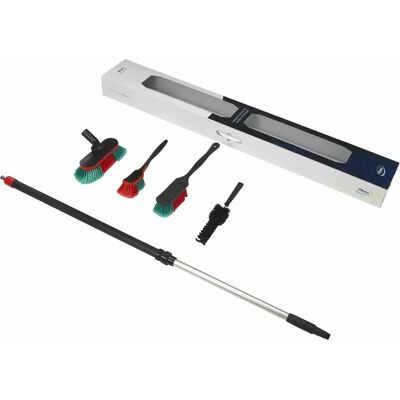 Vikan Auto Pinselset - 4 Pinsel & Teleskopgriff - Schwarz Vikan Auto Pinselset - 4 Pinsel & Teleskopgriff - Schwarz