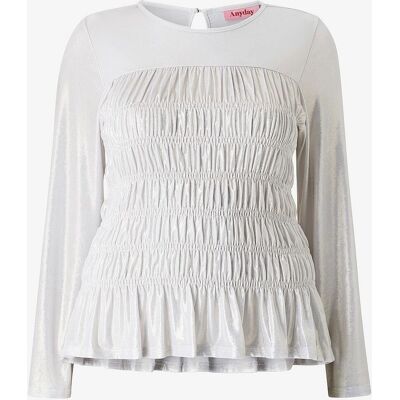 Anyday Toppi Malika 108 - Sølv T-shirt L/S - Kvinder Anyday Toppi Malika 108 - Sølv T-shirt L/S - Kvinder
