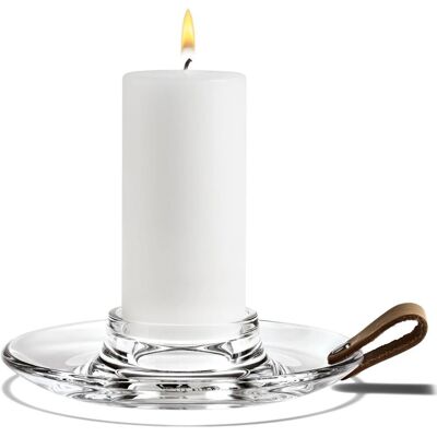 Holmegaard - Kerzenständer mit Licht, 17 cm - Transparentes skandinavisches Design Holmegaard - Kerzenständer mit Licht, 17 cm - Transparentes skandinavisches Design