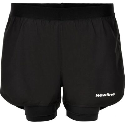 Short femme Newline 2-lay Noir - Short de sport - Publicité Short femme Newline 2-lay Noir - Short de sport - Publicité