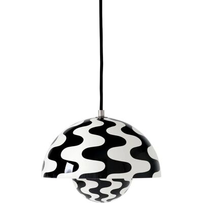 Suspension FlowerPot de Verner Panton - Noir/Blanc - Style Iconique des Années 60 Suspension FlowerPot de Verner Panton - Noir/Blanc - Style Iconique des Années 60