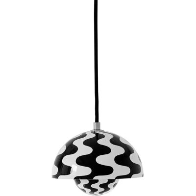 Suspension FlowerPot de Verner Panton - Noir/Blanc - Design Iconique Suspension FlowerPot de Verner Panton - Noir/Blanc - Design Iconique