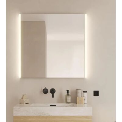 Loevschall Lago Kvadrat Badespejl med LED - Spejl Loevschall Lago Kvadrat Badespejl med LED - Spejl