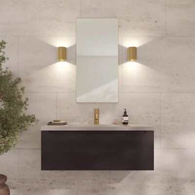 Loevschall Refine Złote Lustro na Ścianę - Prostokątne, 45x90cm, Obracalne Loevschall Refine Złote Lustro na Ścianę - Prostokątne, 45x90cm, Obracalne