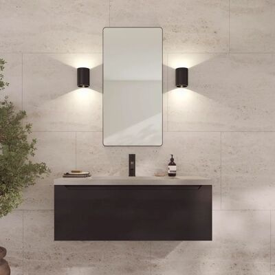 Loevschall Refine Wandspiegel - Rechthoekig, Zwart, Draai, Badkamer Loevschall Refine Wandspiegel - Rechthoekig, Zwart, Draai, Badkamer