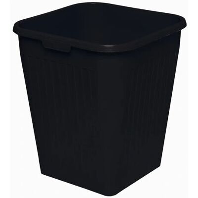 Bantex 100400355 Mülleimer - Quadrat, 25L, Schwarz Bantex 100400355 Mülleimer - Quadrat, 25L, Schwarz