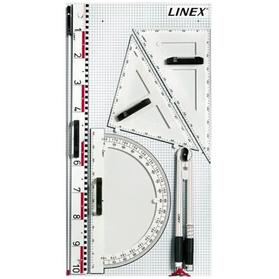 Linex 105 mm Weiß Magnetlineal Set - Klassenwerkzeug Linex 105 mm Weiß Magnetlineal Set - Klassenwerkzeug