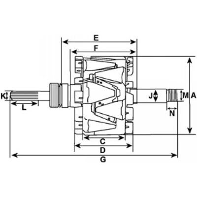 HC-Cargo Rotor - 232766 Alternator Rotor HC-Cargo Rotor - 232766 Alternator Rotor