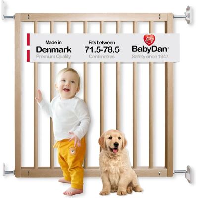 BabyDan Elsa Beechwood Wall Baby Gate - Baby Gate BabyDan Elsa Beechwood Wall Baby Gate - Baby Gate