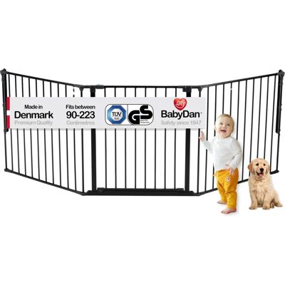 BabyDan Flex Sicherheitstor - 146-223cm - Schwarz - Kindersicherungssystem BabyDan Flex Sicherheitstor - 146-223cm - Schwarz - Kindersicherungssystem