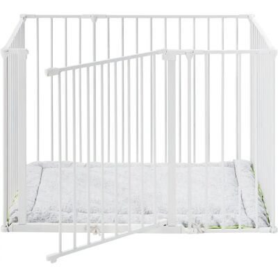 BabyDan Flex Square Lekehage - Hvit - Lekehage BabyDan Flex Square Lekehage - Hvit - Lekehage