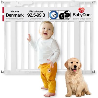 Cancello di sicurezza BabyDan bianco - Premier con estensioni - Cancello di sicurezza Cancello di sicurezza BabyDan bianco - Premier con estensioni - Cancello di sicurezza
