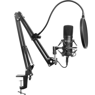 Sandberg 126-07 Mikrofon - Svart studiomic Sandberg 126-07 Mikrofon - Svart studiomic