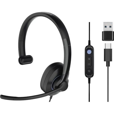 Sandberg - USB-C/A Headset Pro Mono ENC - Mono-oreille - USB-C - Headset Sandberg - USB-C/A Headset Pro Mono ENC - Mono-oreille - USB-C - Headset