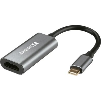 Sandberg 136-12 Adattatore USB-C a HDMI in Alluminio - Adattatore Cavo Video Sandberg 136-12 Adattatore USB-C a HDMI in Alluminio - Adattatore Cavo Video