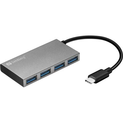 Sandberg 136-20 USB-C auf 4 USB 3.0 Hub - Weiß Sandberg 136-20 USB-C auf 4 USB 3.0 Hub - Weiß