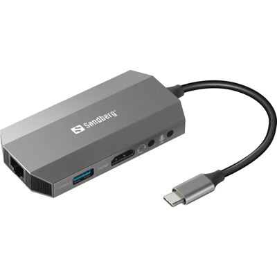 Sandberg 136-33 USB-C 6-i-1 Rejse Dock Sandberg 136-33 USB-C 6-i-1 Rejse Dock