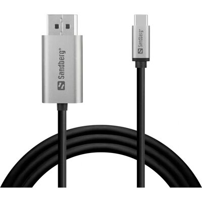 Sandberg USB-C til DisplayPort-kabel - 2M - Video Kabel Sandberg USB-C til DisplayPort-kabel - 2M - Video Kabel