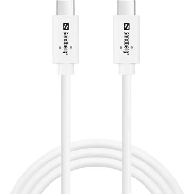 Cablu USB Sandberg 136-53 - USB 3.2 Gen 2, 1M, Alb Cablu USB Sandberg 136-53 - USB 3.2 Gen 2, 1M, Alb