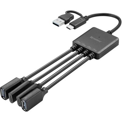 Sandberg - 136-81 - USB-C/A - 4 porte - USB hub Sandberg - 136-81 - USB-C/A - 4 porte - USB hub