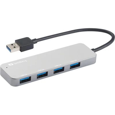 Sandberg 333-88 Hub USB - 4 Porturi, Argintiu, Suportă USB 3.2 Gen 1 Sandberg 333-88 Hub USB - 4 Porturi, Argintiu, Suportă USB 3.2 Gen 1