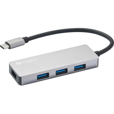 Sandberg 336-32 USB-C Hub 4 Ports - USB 3.0/2.0 - Grau Sandberg 336-32 USB-C Hub 4 Ports - USB 3.0/2.0 - Grau