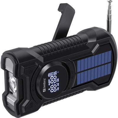 Sandberg Survivor Radio - Nødradio m. 5.000mAh PowerBank & Flashlight - Black Sandberg Survivor Radio - Nødradio m. 5.000mAh PowerBank & Flashlight - Black