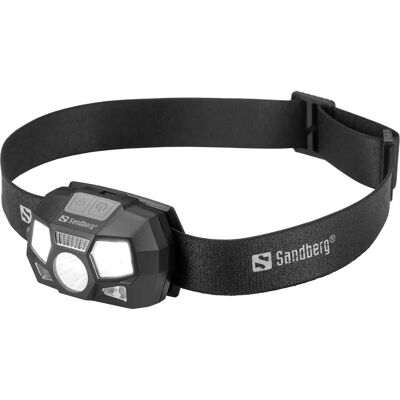 Sandberg 421-10 Stirnlampe 5 in 1 mit Ladesensor - Schwarz Sandberg 421-10 Stirnlampe 5 in 1 mit Ladesensor - Schwarz