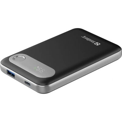 Sandberg SEN-421-16 Powerbank - Litium-polymer - 10000mAh - Aluminium - Svart Sandberg SEN-421-16 Powerbank - Litium-polymer - 10000mAh - Aluminium - Svart