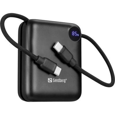 Sandberg 421-26 Powerbank - 10000 mAh Lithium Polymer - Sort Sandberg 421-26 Powerbank - 10000 mAh Lithium Polymer - Sort