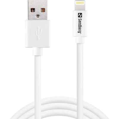 Sandberg 440-94 Câble Lightning - Blanc - 2m - Câble Lightning - Publicité Sandberg 440-94 Câble Lightning - Blanc - 2m - Câble Lightning - Publicité
