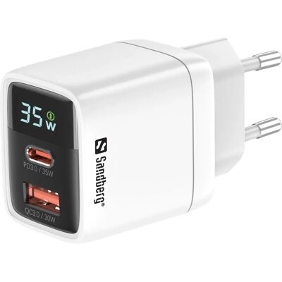 Sandberg 441-52 Încărcător USB-C USB Alb 35W - Încărcare rapidă Sandberg 441-52 Încărcător USB-C USB Alb 35W - Încărcare rapidă