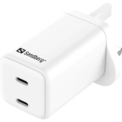 Sandberg SEN-441-62 Laturi - Dual USB-C 65W UK Sandberg SEN-441-62 Laturi - Dual USB-C 65W UK