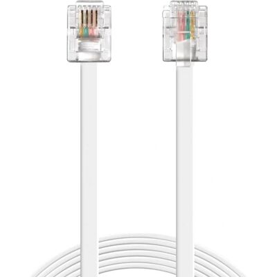 Sandberg 502-52 Hvid Telefonkabel - RJ11-5m Sandberg 502-52 Hvid Telefonkabel - RJ11-5m