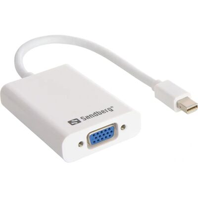 Sandberg Mini DisplayPort zu VGA Audio Adapter - 0,1m Sandberg Mini DisplayPort zu VGA Audio Adapter - 0,1m