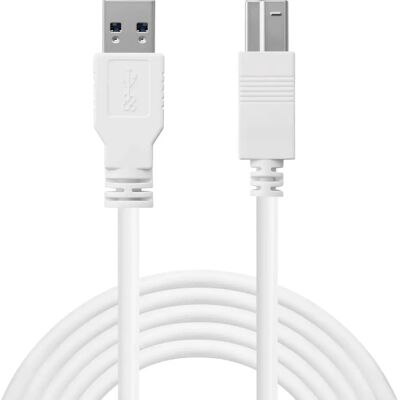 Sandberg 509-23 USB-Kabel - USB 3.2 Gen 1 - USB A auf B - Weiß Sandberg 509-23 USB-Kabel - USB 3.2 Gen 1 - USB A auf B - Weiß