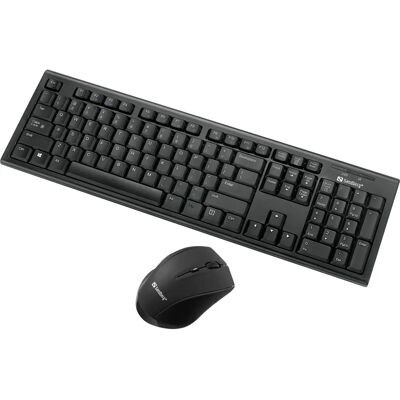 Sandberg 631-23 Wireless Keyboard & Mouse - Home/Office RF QWERTY Black Sandberg 631-23 Wireless Keyboard & Mouse - Home/Office RF QWERTY Black