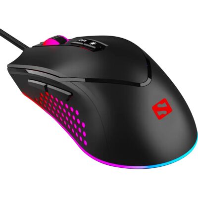 Sandberg 6400 DPI Gaming Mouse - Ergonomic Black USB Sandberg 6400 DPI Gaming Mouse - Ergonomic Black USB