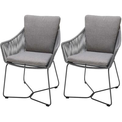 LifestyleGarden Opal Carver Stuhlset - Grau LifestyleGarden Opal Carver Stuhlset - Grau