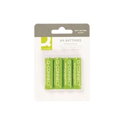 Pilas Alcalinas AA Q-CONNECT - Pack de 4 Pilas Alcalinas AA Q-CONNECT - Pack de 4