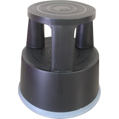 Q-CONNECT Modelo KF00633 Taburete negro con ruedas retráctiles - Taburete Q-CONNECT Modelo KF00633 Taburete negro con ruedas retráctiles - Taburete