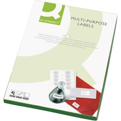 Q-Connect Multipurpose Copier Labels - 210x287mm - White - Labels Q-Connect Multipurpose Copier Labels - 210x287mm - White - Labels