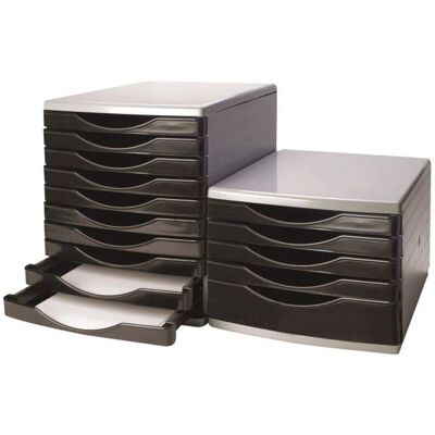 Q-Connect 5 Drawer Tower Black Grey - Drawer Tower Q-Connect 5 Drawer Tower Black Grey - Drawer Tower