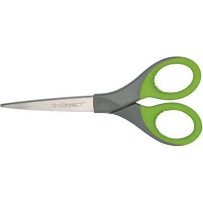 Tesoura Softgrip Q-CONNECT - 18cm - Universal, D/Esquerdo Tesoura Softgrip Q-CONNECT - 18cm - Universal, D/Esquerdo