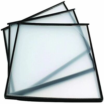 Q-Connect Black Pockets - A4, Pack of 10 Q-Connect Black Pockets - A4, Pack of 10