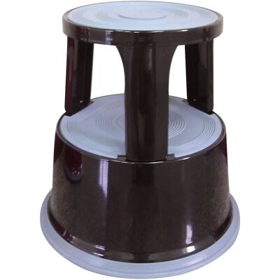 Q-Connect Schwarzer Metall-Hocker - Trittleiter Q-Connect Schwarzer Metall-Hocker - Trittleiter