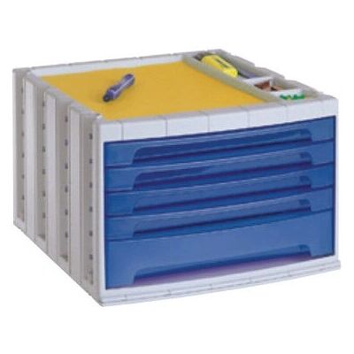 Organizador de Gaveta de Mesa Q-CONNECT KF18431 - Azul & Cinza Organizador de Gaveta de Mesa Q-CONNECT KF18431 - Azul & Cinza